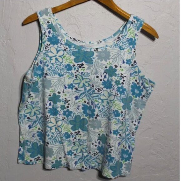 Basic Editions Floral Tank Size XL - Picture 1 of 8